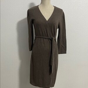 Banana Republic Dark Brown Long Sleeve Dress